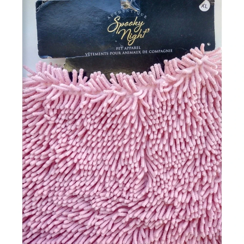 *NEW* Adorable Pink Mop Head Dog Coat XL Pig Tail Perfect for XL Princess Pups!